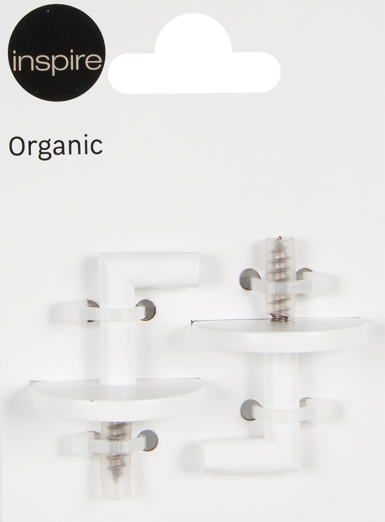 82549776 Крючок для штор , 3 см, металл, цвет белый, 2 шт. Белый Матовый STLM-0029588 INSPIRE  - Вид №3