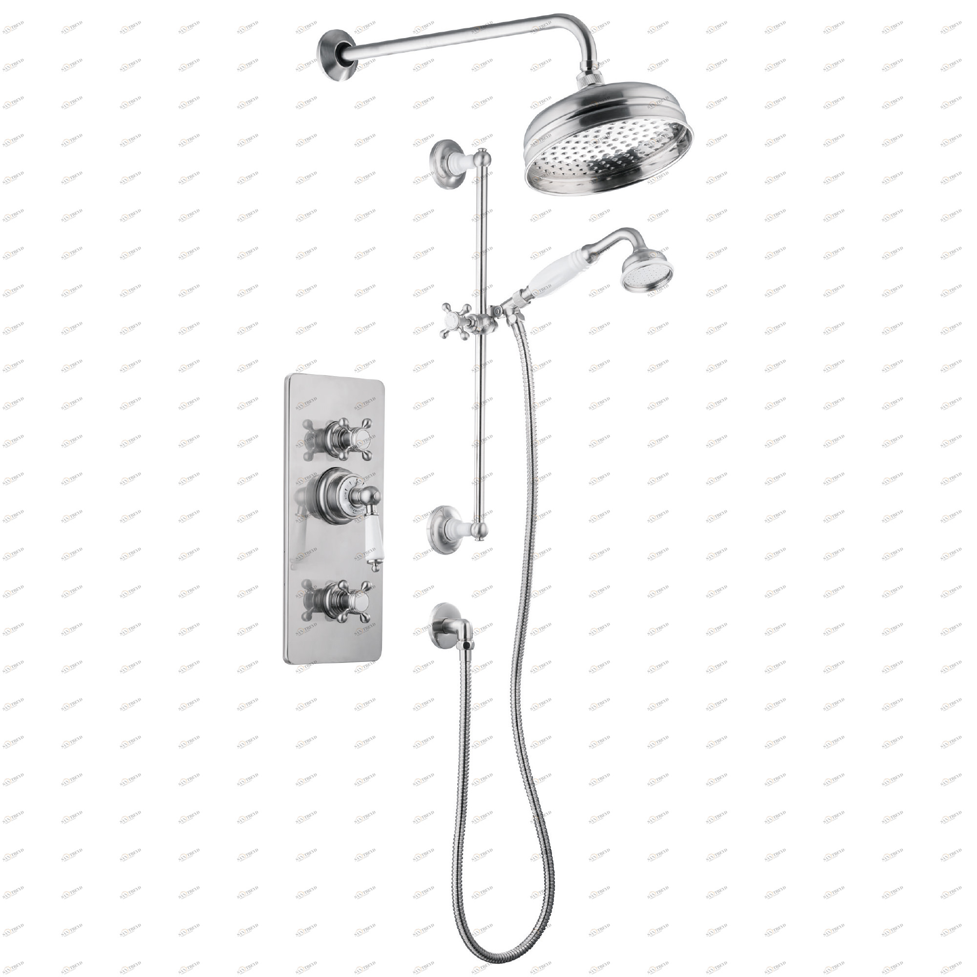 Traditional bathrooms Смеситель для душа с фарфоровой ручкой ASCOT Tbstkit1.con.nk 