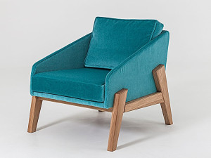 Тканевое кресло с подлокотниками