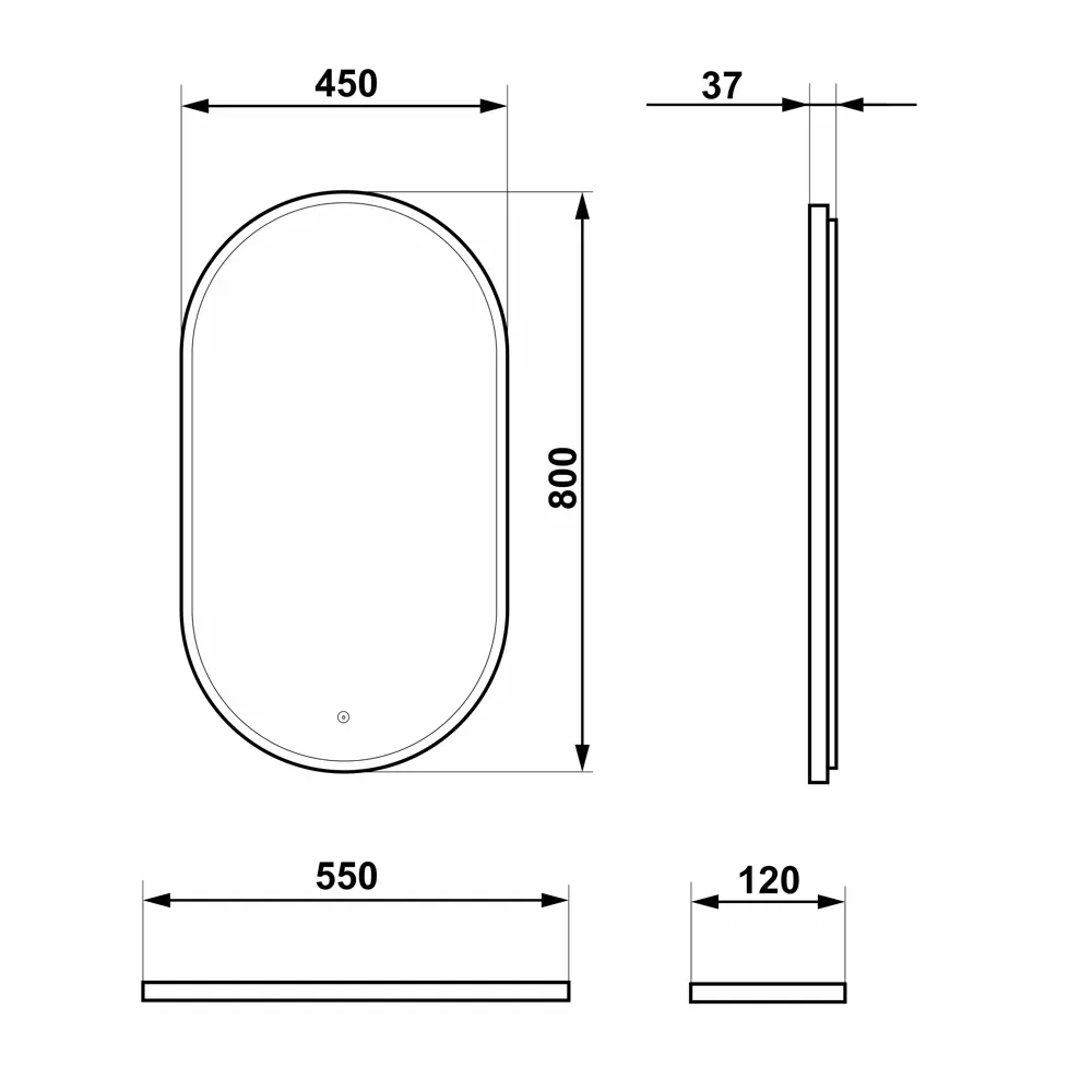 Зеркало с подсветкой и полкой Image White LED 45x80 см 82504947 STLM-2103583 Santreyd - Вид №9