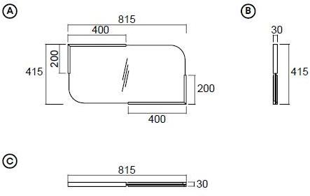 Enza Home Прямоугольное зеркало в настенной раме Praga sun-id-1408818 - Вид №2