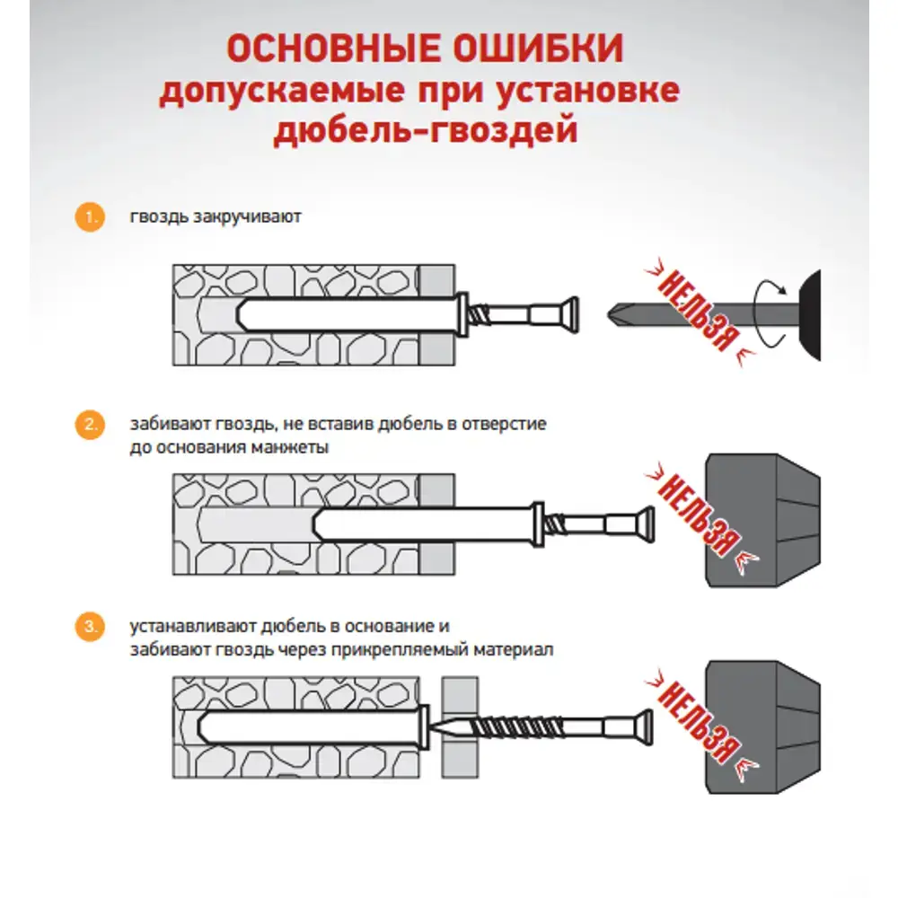 Дюбель-гвоздь нейлоновый Dilwis потайная манжета 6x40мм 8 шт. 89449452 STLM-2055934  - Вид №6