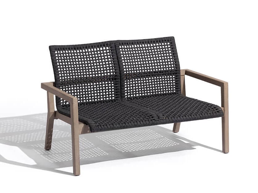 Веревочная садовая скамейка со спинкой и подлокотниками Les Jardins® Копенгаген ARCH-00046288