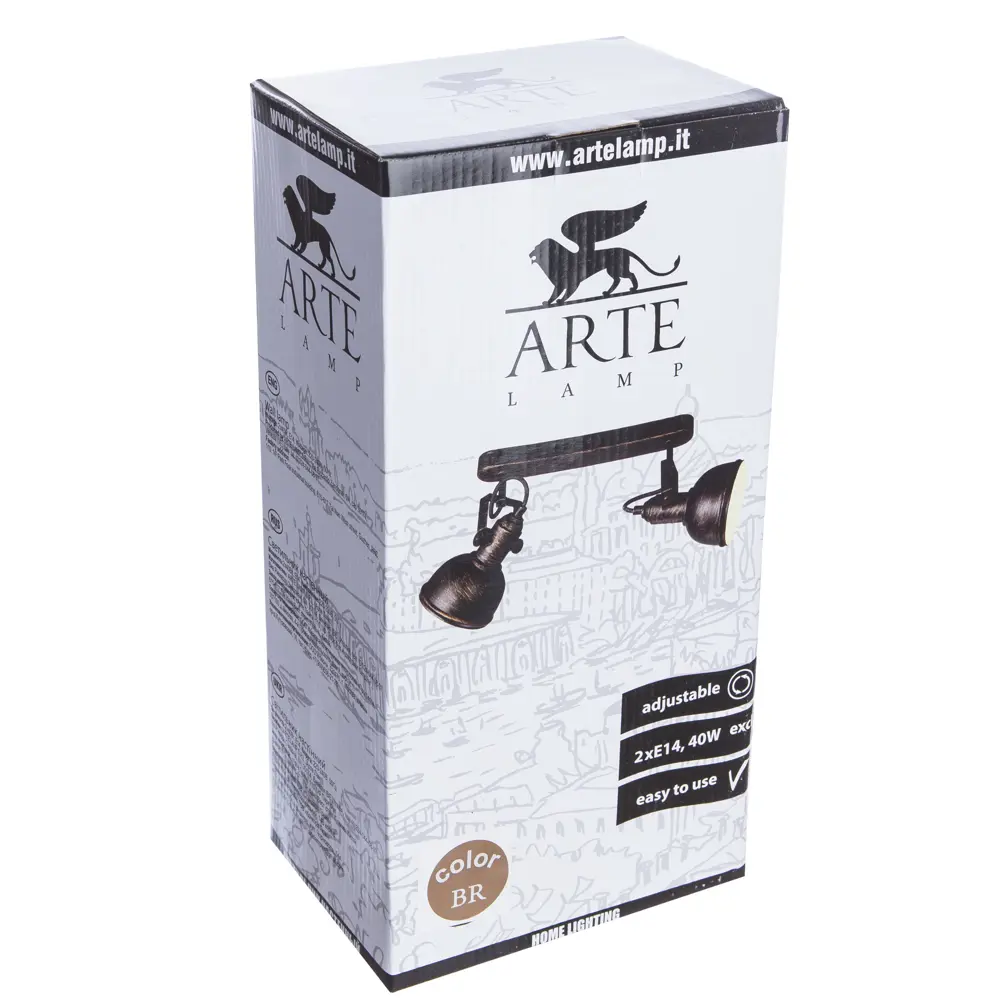 Спот Martin 2xE14x40 Вт, металл, цвет коричневый 15103336 STLM-2191007 Arte Lamp  - Вид №7