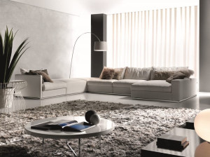 Угловой диван из ткани