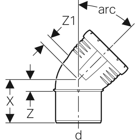 GEBERIT 393.520.14.1 Отвод Geberit Silent-Pro  - Вид №2