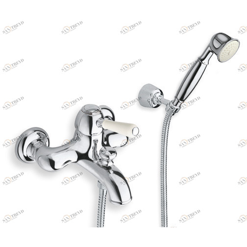 CRIAE101 Внешний смеситель для ванны с гибким шлангом и регулируемым ручным душем с защитой от накипи Cristina Rubinetterie 