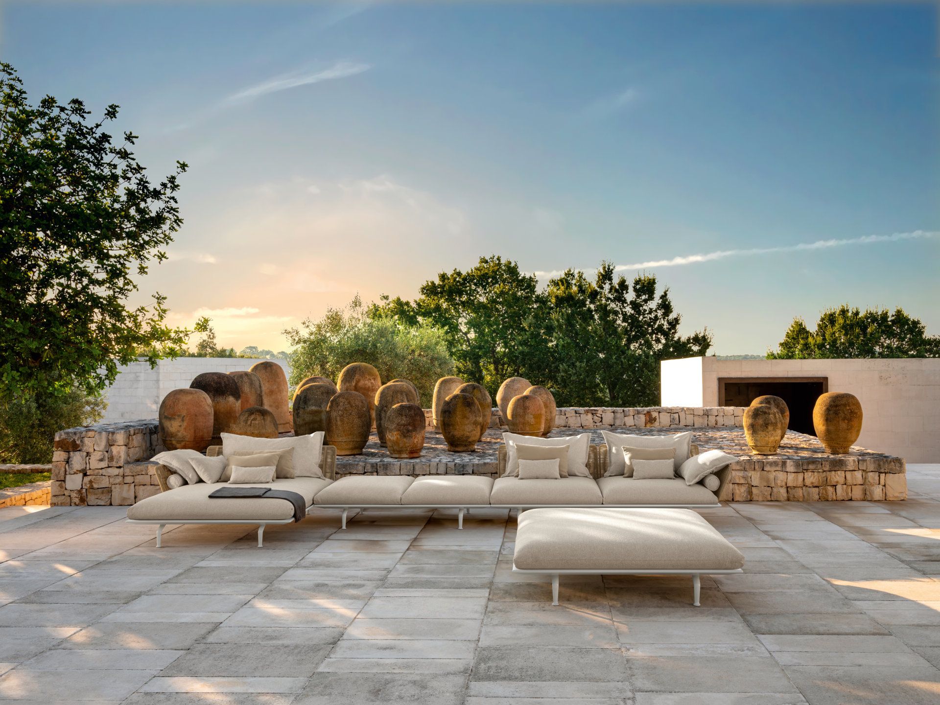 Ткань квадратный сад пуфик Talenti Cruise Alu ARCH-00032672 - Вид №2