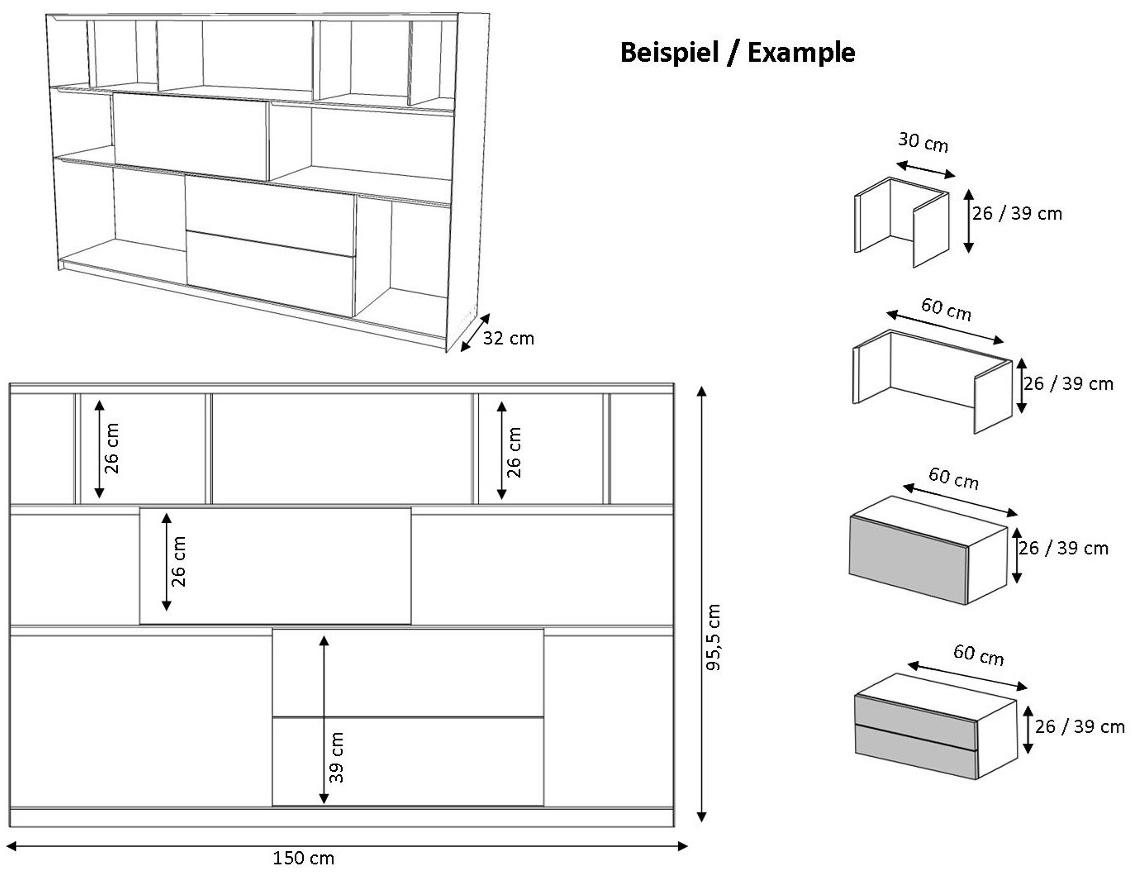 müller möbelfabrikation Модульный лакированный буфет Stack sun-id-1503420 - Вид №6