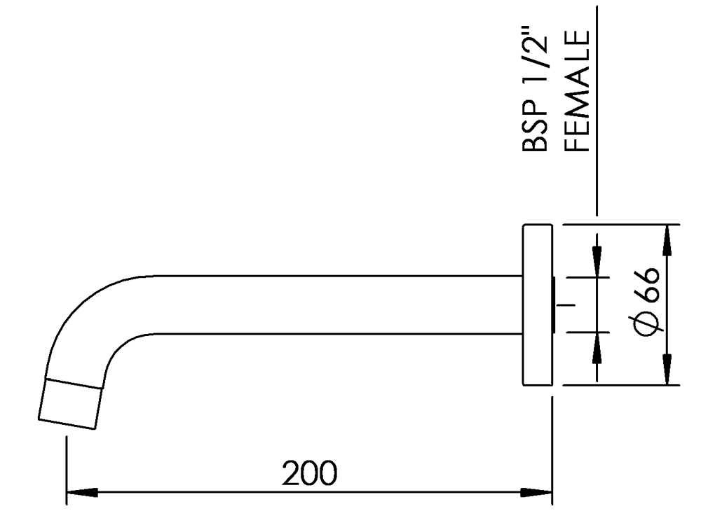SPMM200CP Настенный излив для ванны в минималистском стиле Methven Minimalist - Вид №1