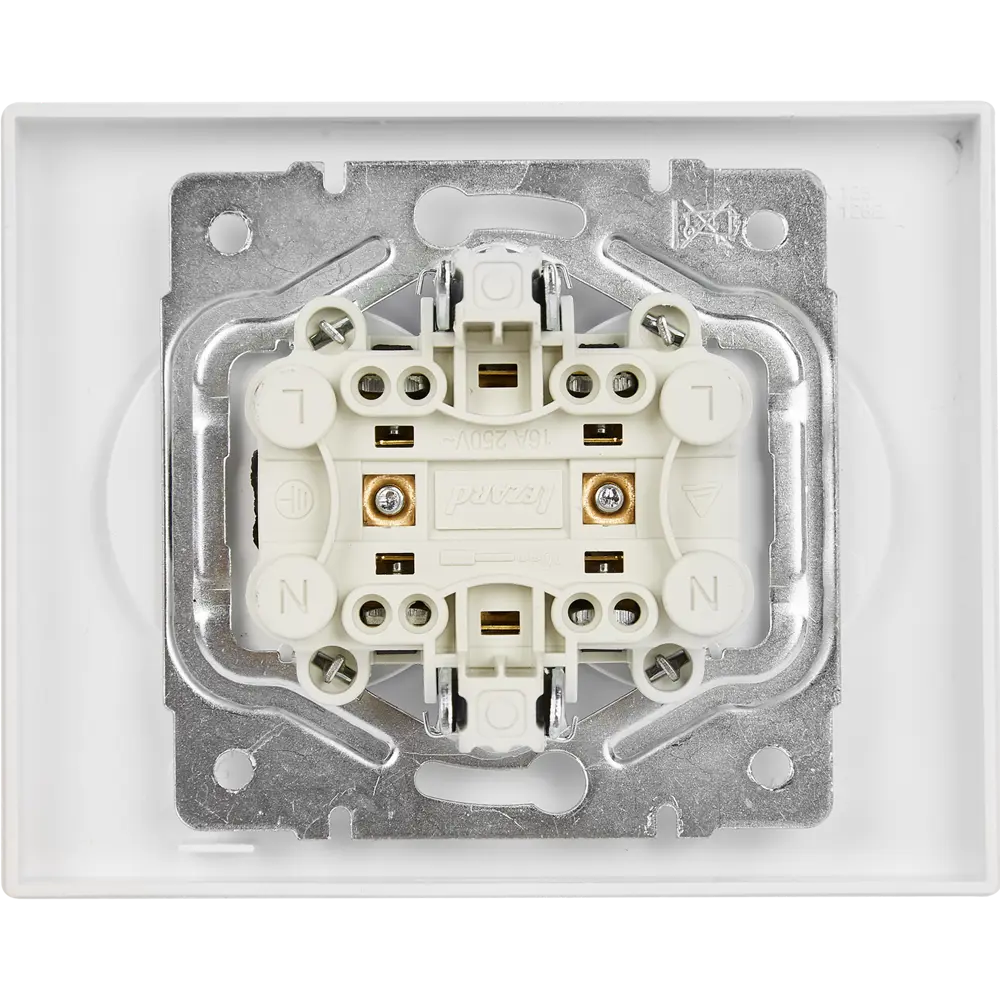 Двойная розетка LEZARD Vesna без заземления в жемчужно-белом цвете 84408575 STLM-1570925 - Вид №2