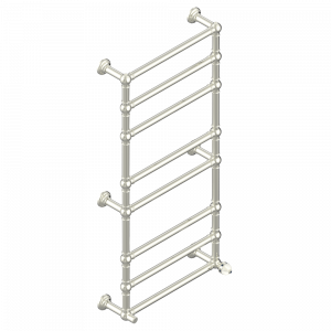 A1K-TWT8H1 Полотенцесушитель Традиционный, 8 перекладин, 625 мм x 1325 мм, водяной, с 1 декоративной крестовой рукояткой Thg-paris Amboise с лазуритом Никель