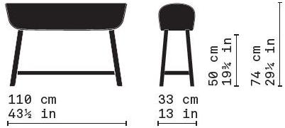 Very Wood Табурет высокий кожаный с подставкой для ног Rodeo sun-id-1412506 - Вид №3