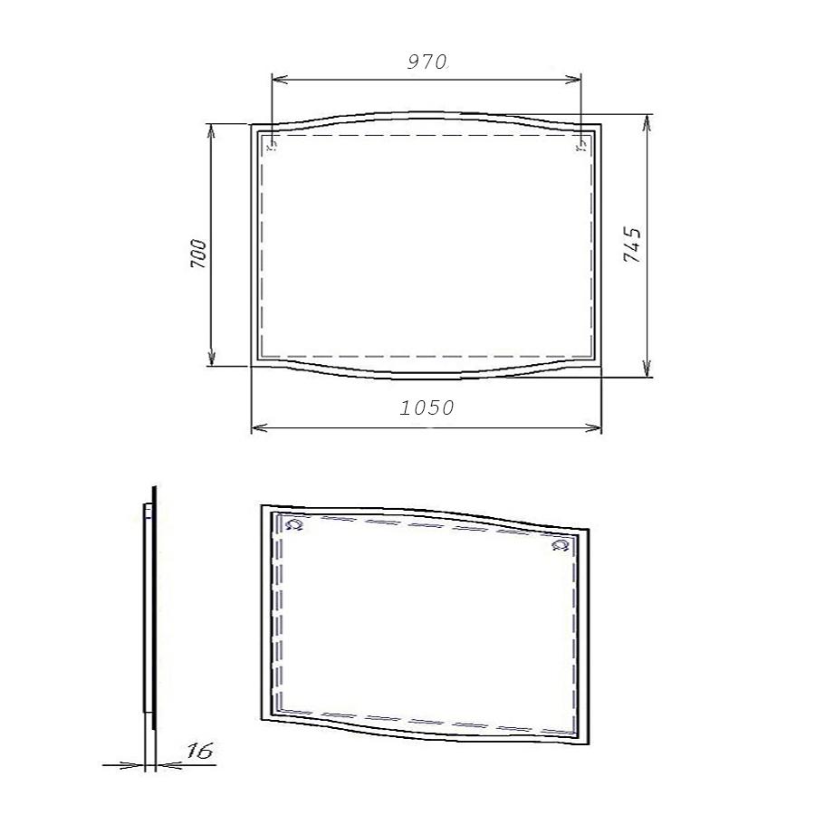 Зеркало Alvaro Banos Carino 105 с LED подсветкой Santreyd 8402.8000 - Вид №2
