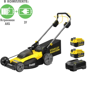 Газонокосилка аккумуляторная Stanley SFMCMWS251M-QW 36 В 51 см 2x4 Ач АКБ и ЗУ входит в комплект 84000339 STLM-2162935