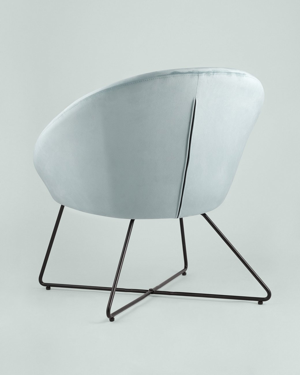 Кресло круглое мягкое пыльно-голубое "Колумбия" STOOL GROUP ДИЗАЙНЕРСКИЕ 00-3881867 Голубой  - Вид №2