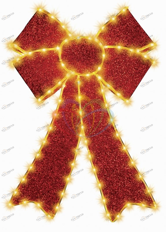 Фигура бархатная Бантик, с постоянным свечением 45x40см SUPERNW СВЕТОВЫЕ ФИГУРЫ 217524 Красный 