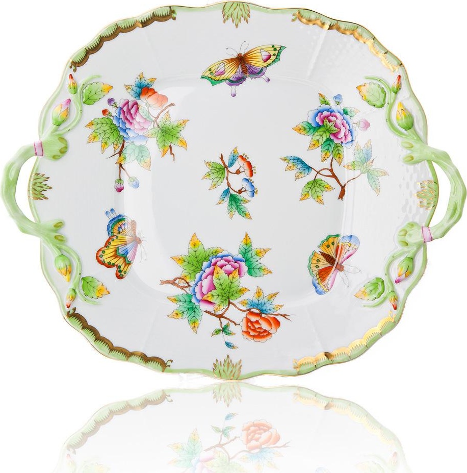 47826 Herend Блюдо квадратное с ручками 29,5см "Виктория" Фарфор 