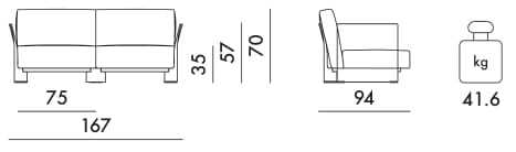 2-местный хлопок съемный диван Kartell POP MISSONI ARCH-00049454 - Вид №11