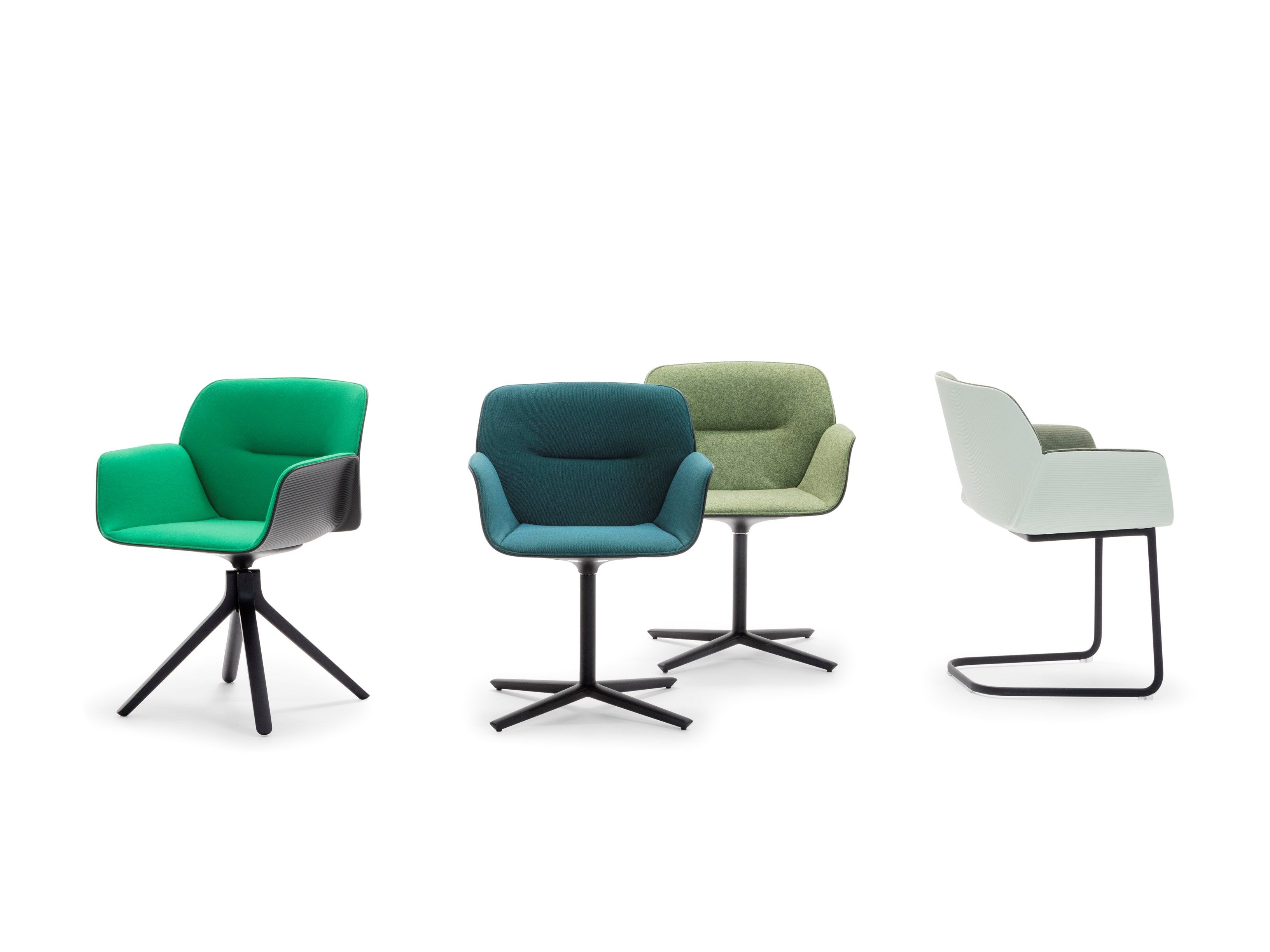 Спицевое вращающееся кресло с подлокотниками Andreu World Nuez ARCH-00027721 - Вид №1