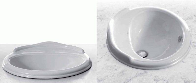 WINLAIB Накладная раковина под столешницу  овальная Ceramica Cielo  - Вид №2