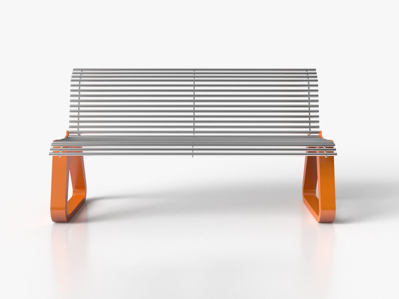 Оцинкованная стальная скамья со спинкой Viscio Urban Design GINGER ARCH-00123550 - Вид №7