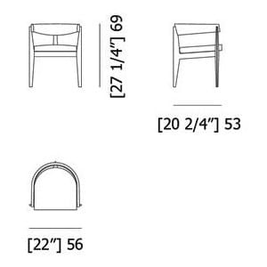 Стул из ясеня с подлокотниками Morelato Contemporaneo ARCH-00061340 - Вид №5