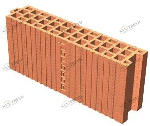 T2D Блок перегородок из кирпича Poroton® tramezze M49
