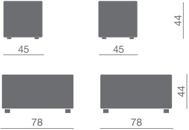 Kastel Модульный пуф capitonné из кожи Kuadra sun-id-1354807 - Вид №1