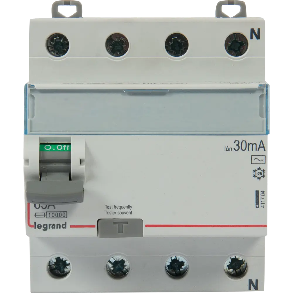 УЗО Legrand TX3 3P N 63 A 30 мА 10 кА AC 411704 12478837 STLM-2002596  - Вид №1