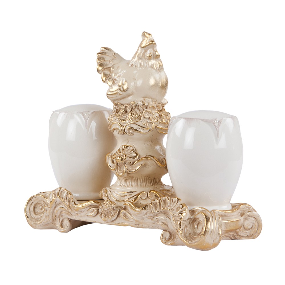 22590 BOGACHO Набор для специй Рококо мрамор / керамика  - Вид №1