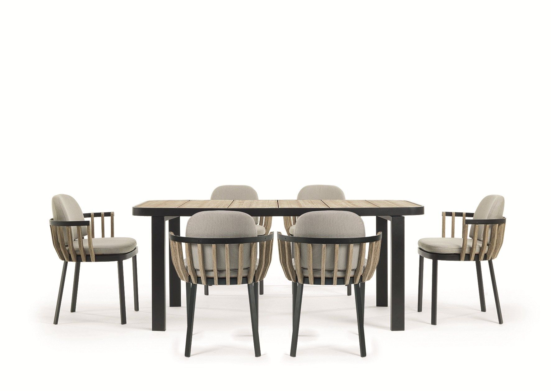 Стул для сада из тикового дерева с подлокотниками Ethimo ARCH-00131586 - Вид №7