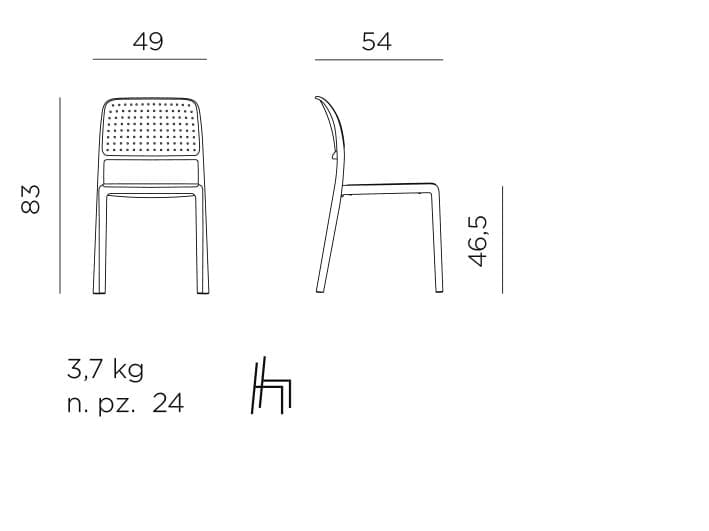 Штабелируемый садовый стул In Stock Нарди ARCH-00122254 - Вид №4
