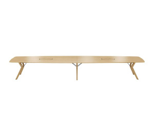 Деревянный прямоугольный стол для совещаний с системой люверсов