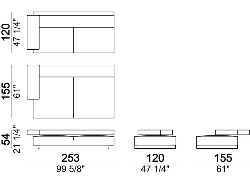 Секционный диван из ткани Arketipo ARCH-00144959 - Вид №12