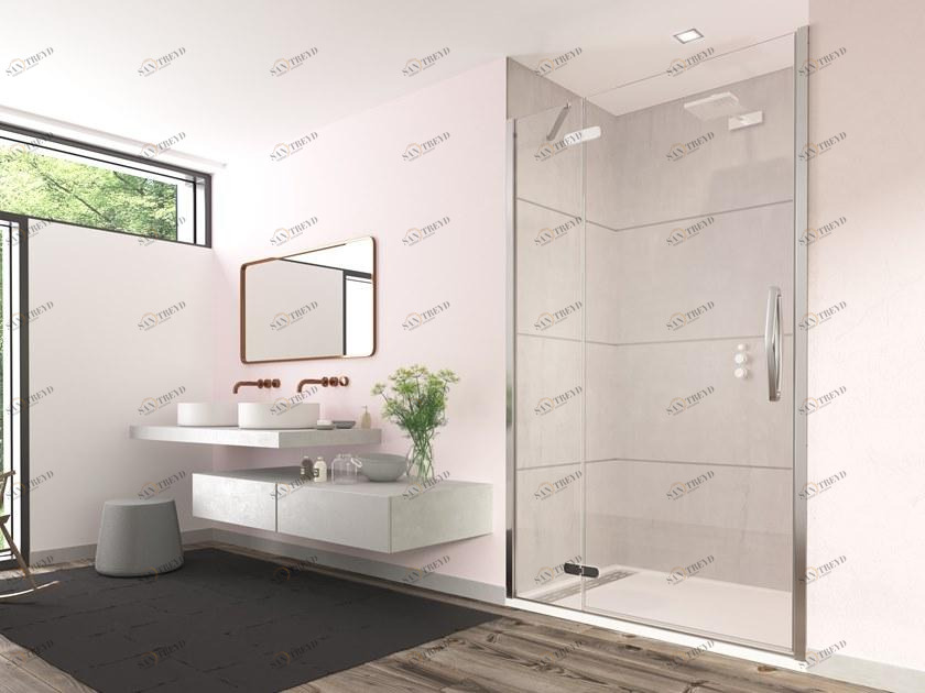 Flair Showers Распашная стеклянная дверь для душа с линейной панелью Oro Orohd120sc