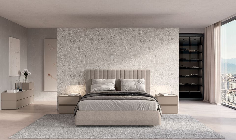 Двуспальная кровать из ткани с мягким изголовьем Febal Casa SOFTCASE ARCH-00143600 - Вид №2