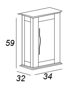 Мебель для ванной CEZARES TIFFANY 101 Bianco opaco 54951 - Вид №5