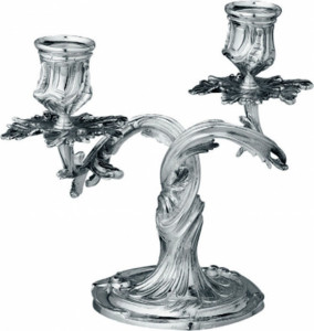 97901 Christofle Подсвечник двухрожковый "Ракушка" (посеребр.) Посеребрение