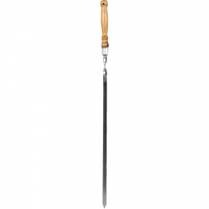 17602770 Шампур металлический Firewood плоский, с деревянной ручкой