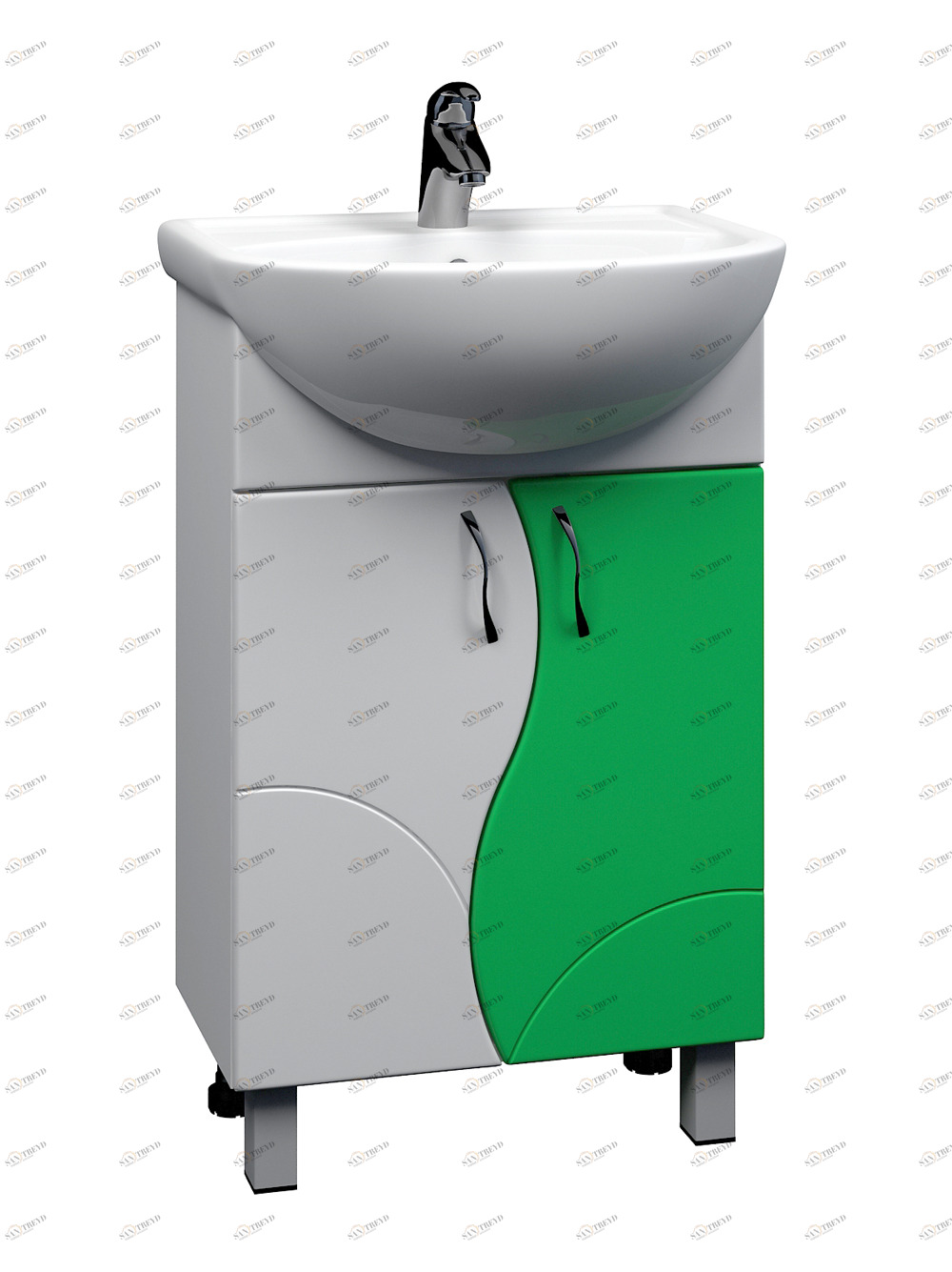 Тумба с раковиной Alessandro 4-550 синий (Уют)550⨉280⨉830 мм синий Santreyd sun-id-664502