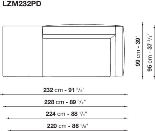 Угловой диван из ткани Maxalto Lucrezia Soft ARCH-00108784 - Вид №11