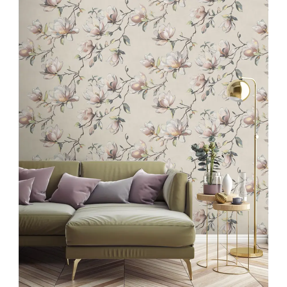 Обои флизелиновые Victoria Stenova Magnolia розовые 1.06 м VS585108 89441267 STLM-2101284 - Вид №4