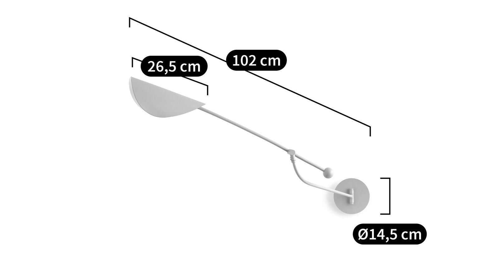 Регулируемая металлическая настенная лампа AMPM Funambule ARCH-00078052 - Вид №4