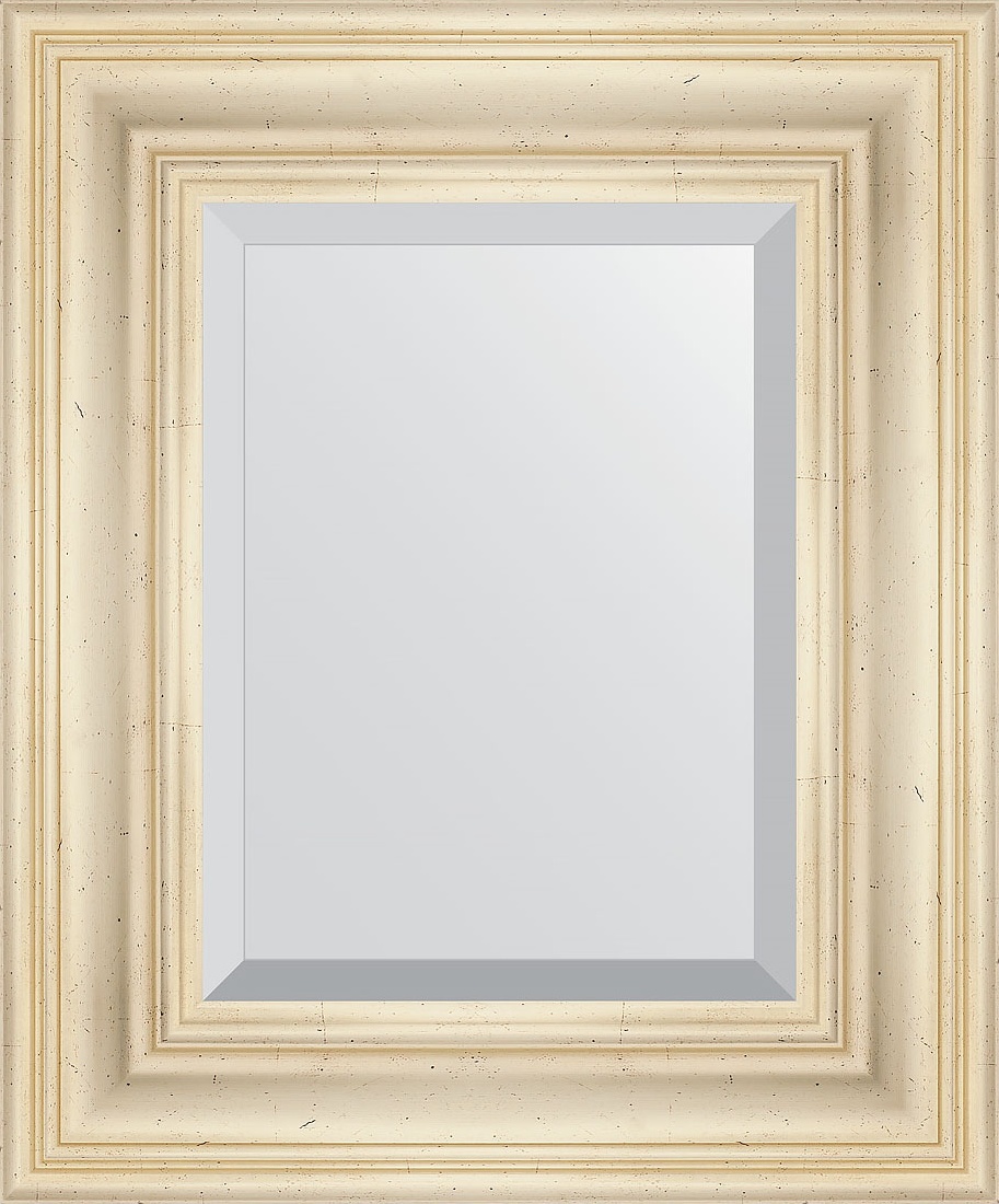 BY 3367 Зеркало с фацетом в багетной раме - травленое серебро 99 mm EVOFORM Exclusive