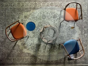 Miniforms Круглый стол из дерева и стекла Acco