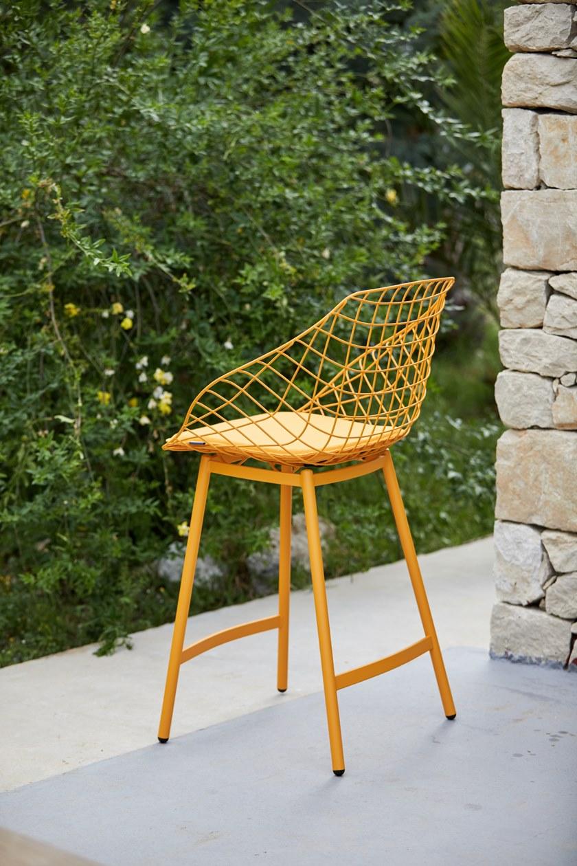 MUSOLA Высокий табурет из нержавеющей стали со встроенной подушкой Canasta 9050 / 9051 - Вид №1