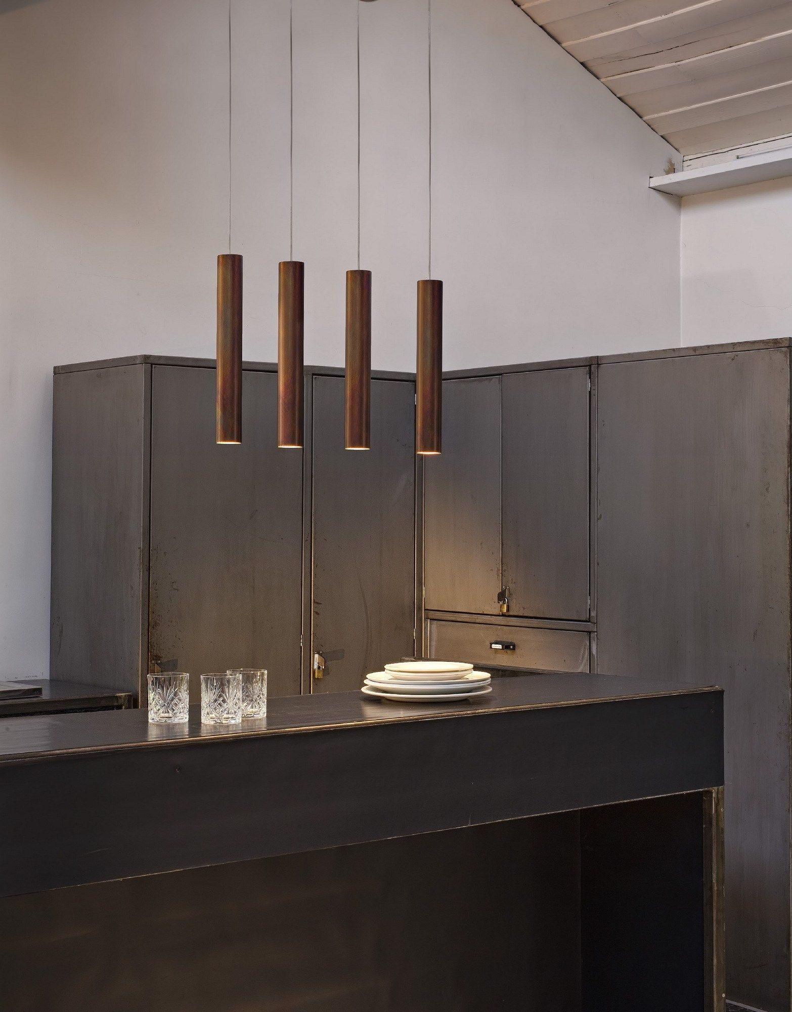 Металлический светодиодный подвесной светильник Olev цилиндр ARCH-00035489 - Вид №1