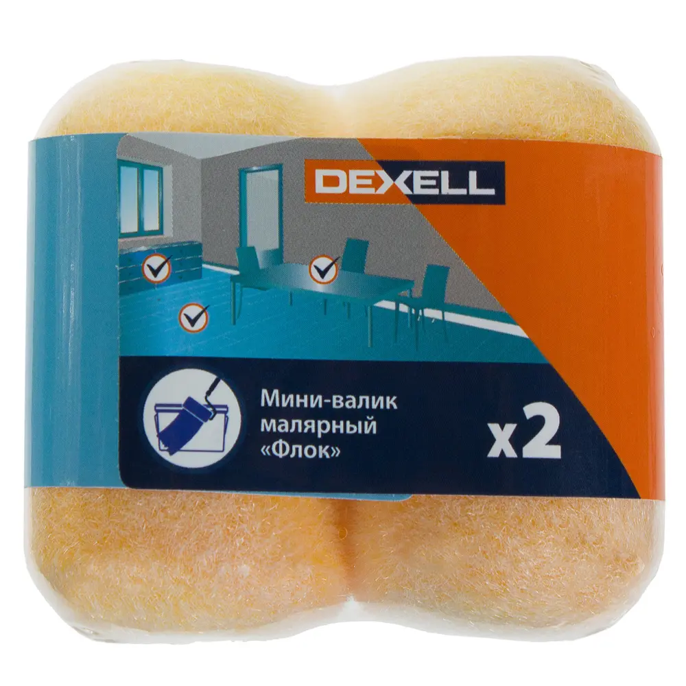 Мини-валик флок Dexter 60 мм 2 шт STLM-2165315 - Вид №2