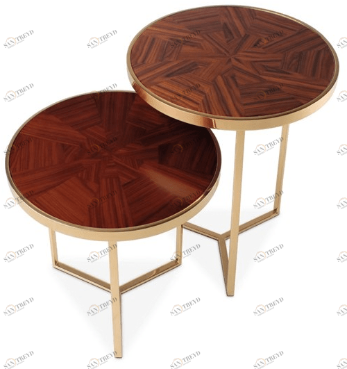 Malabar Круглый деревянный журнальный столик sun-id-1413078